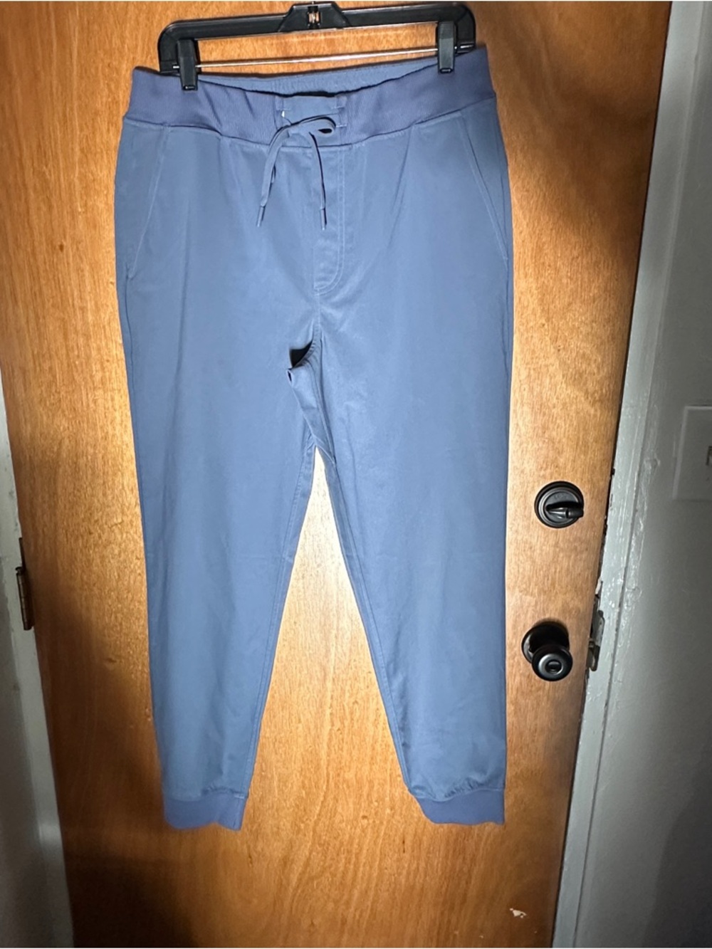 RHOBACK Blue Gray Joggers men’s L performance drawstring training